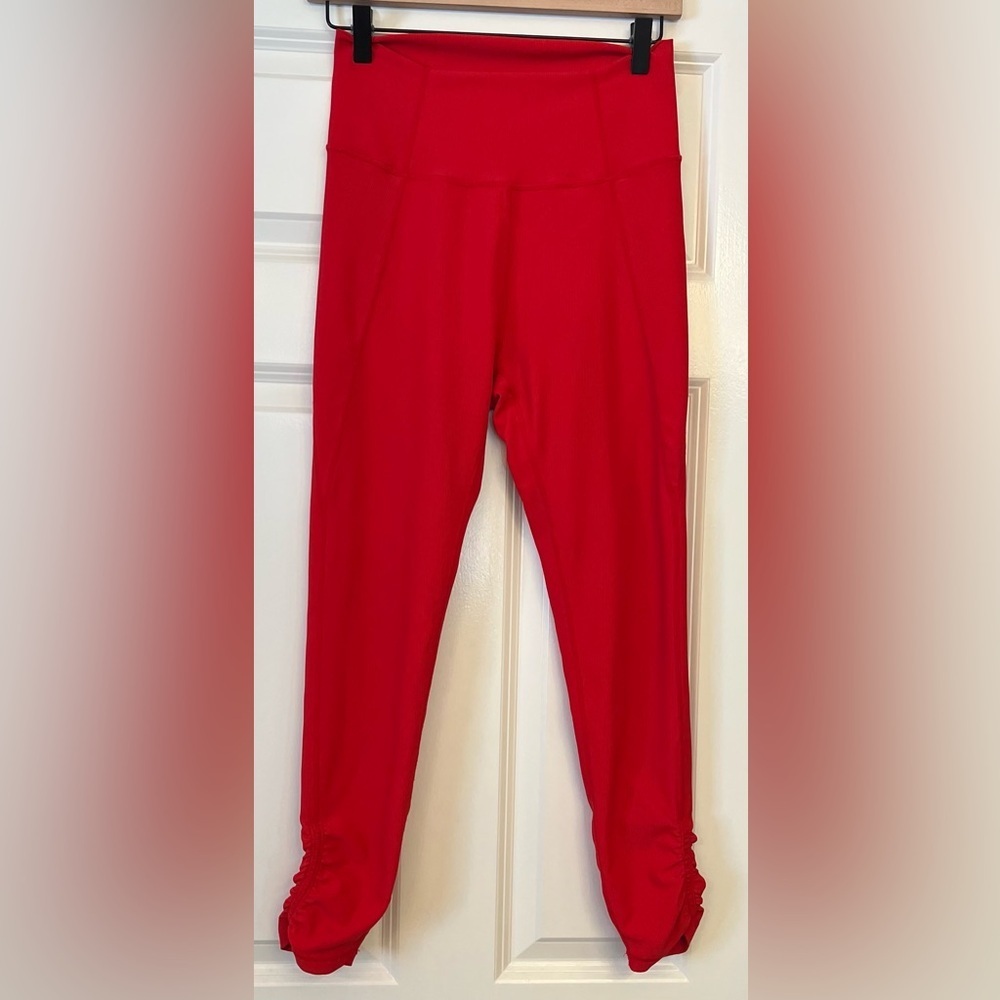 Wilo The Label Ribbed Leggings Red Size Large - image 1